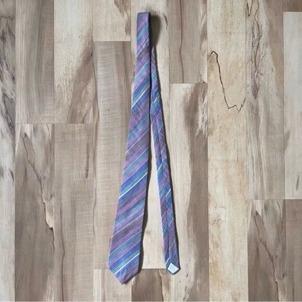 Vintage Tie Men's Pastel Preppy Pink Blue Coastal Wedding Southern Retro Beach